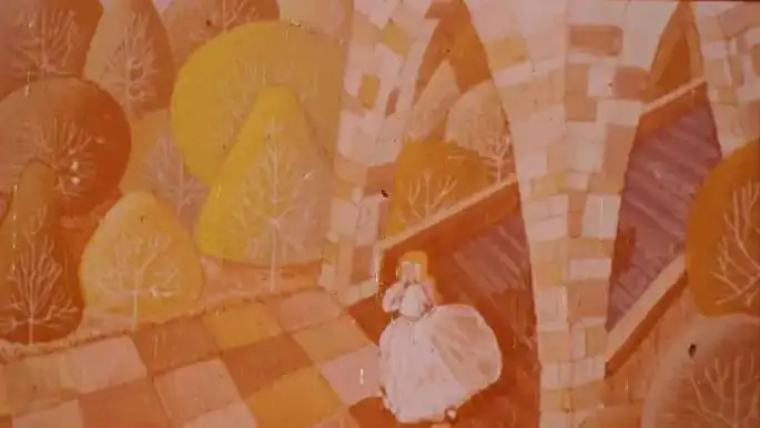 Ilustrație cu o fată care plânge într-un peisaj colorat, reflectând asupra fraților săi.