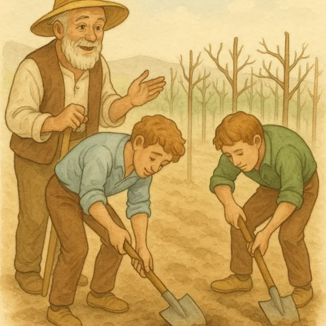 Agricultorul și fiii săi