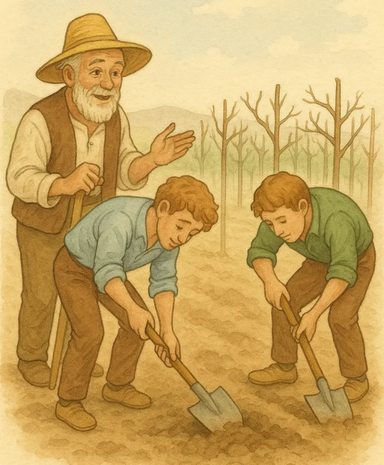 Agricultorul și fiii săi