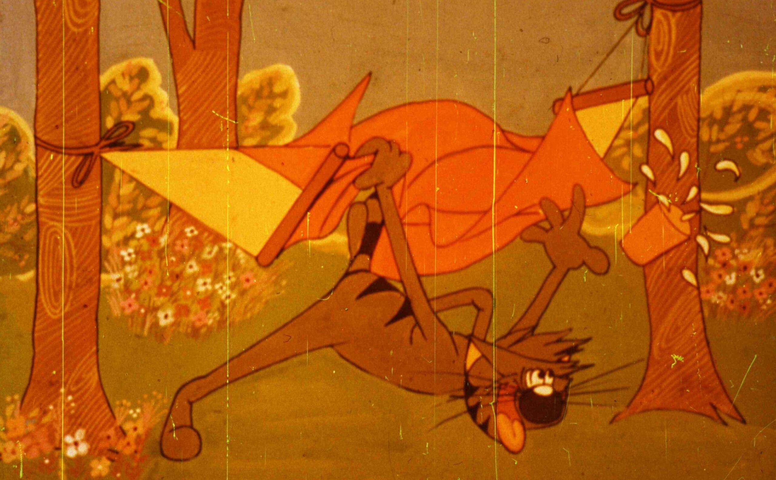 Un personaj animat se află într-un peisaj de pădure, exprimându-se despre starea sa de sănătate.