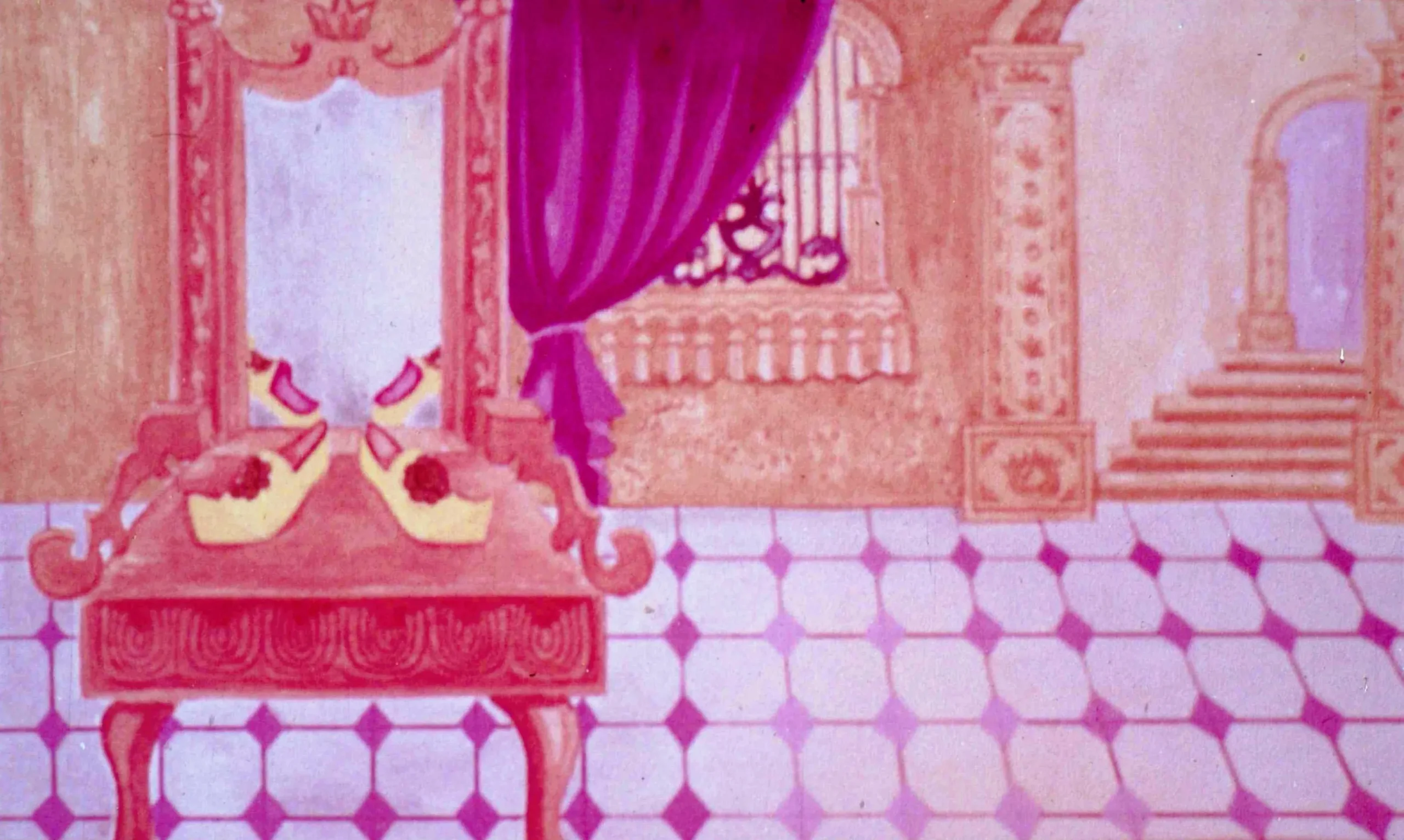 Imagine artistică cu un mobilier decorativ și un text descriptiv referitor la amintiri din trecut.