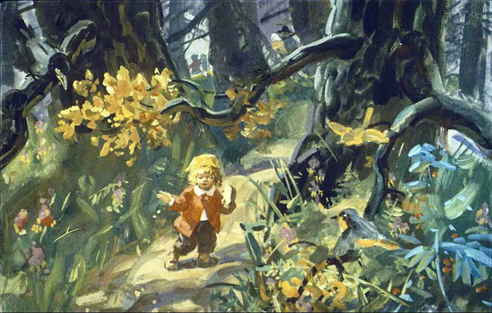 O pictură ce ilustrează o scenă familială cu un adult și un copil, într-o atmosferă întunecată, evocând emoții de îngrijorare și intimitate.