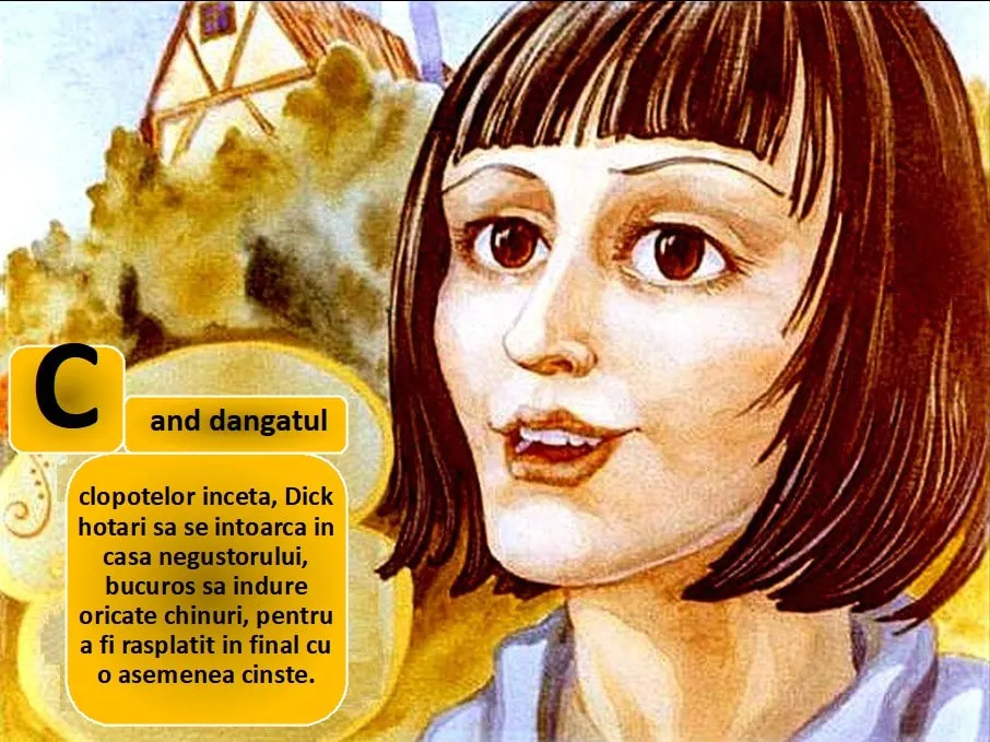 Ilustrație cu un personaj care vorbește despre sacrificiu și recompensă, însoțită de text descriptiv.