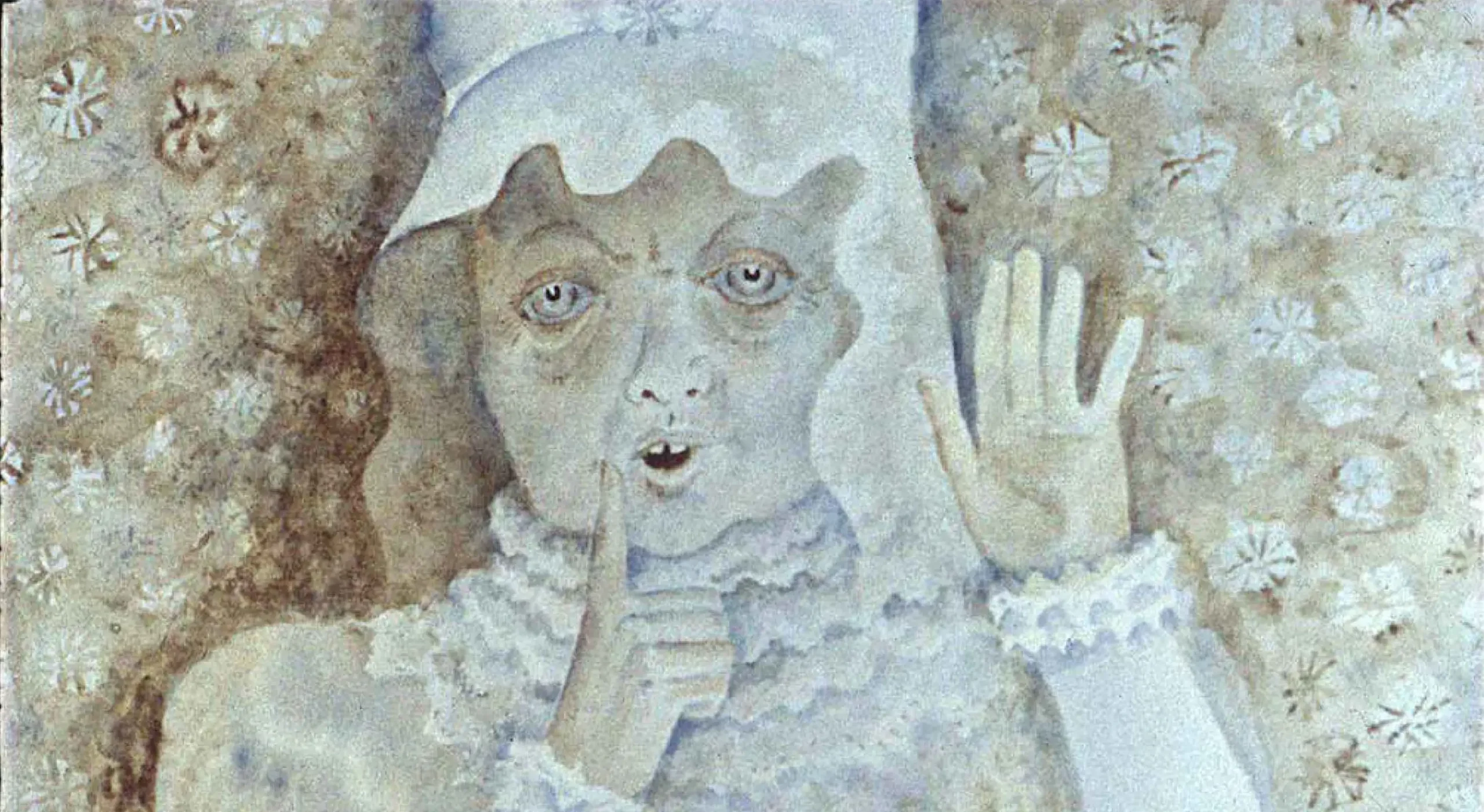 Ilustrație a unei bătrânici care vorbește cu o tânără, într-un context magic, transmițând o solicitare importantă.