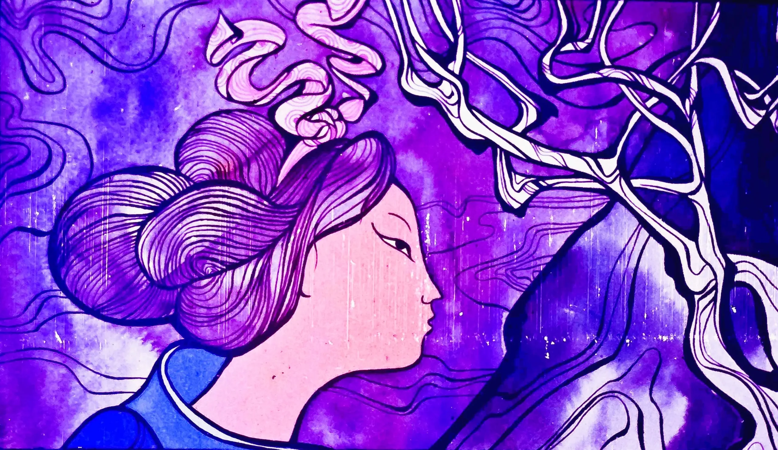 Ilustrație artistică cu o femeie tânără și frumoasă, însoțită de un text despre un drum lung și provocator.