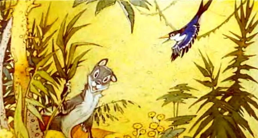 Text dintr-o poveste despre Rikki-Tikki-Tavi, un șoarece care învinge o serpă și își ajută prietenii.