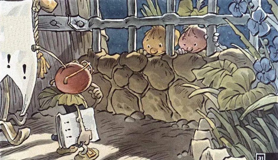 Imagine colorată cu personaje de desene animate într-un peisaj. Text în partea stângă care spune 'NU VORBITI CU COPIII' și alt text subliniat 'CUM SĂ TE AUTODIDACTEZI'.