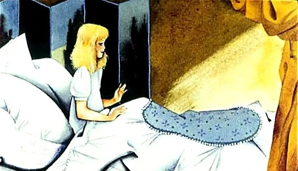 Ilustrație a unei figuri festive cu păr cărunt și o haină purpurie, salutând într-un decor de iarnă cu luminițe.