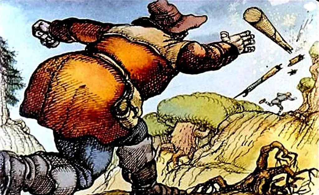 Imagine artistică a unei persoane îmbrăcate în haină de culoare caldă, aruncând un obiect în aer, cu un fundal de peisaj natural.