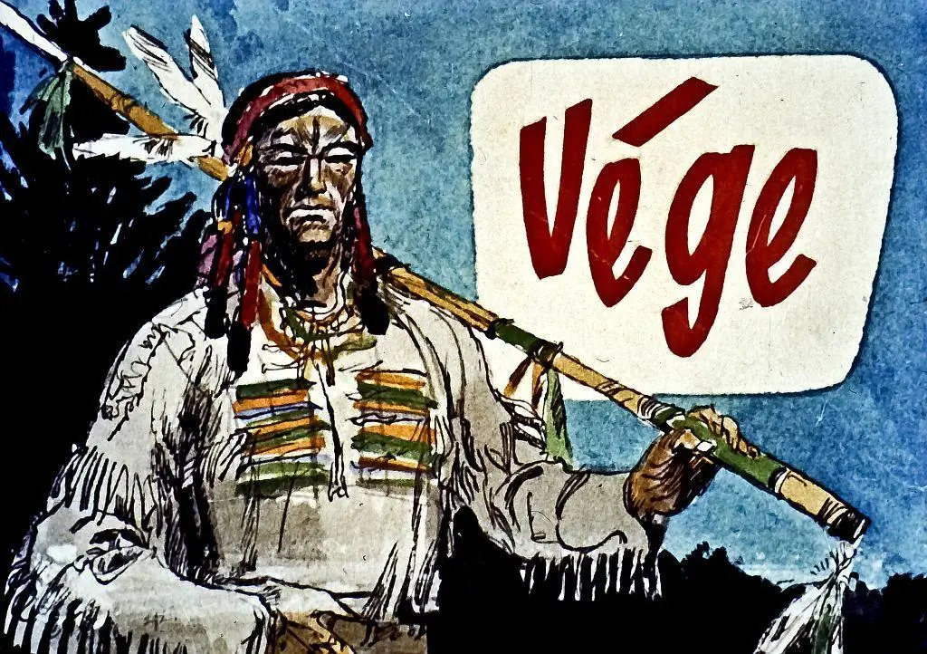 Ilustrație cu un personaj îmbrăcat în costume tradiționale, ținând un băț, cu textul 'SFARSIT' în centru.