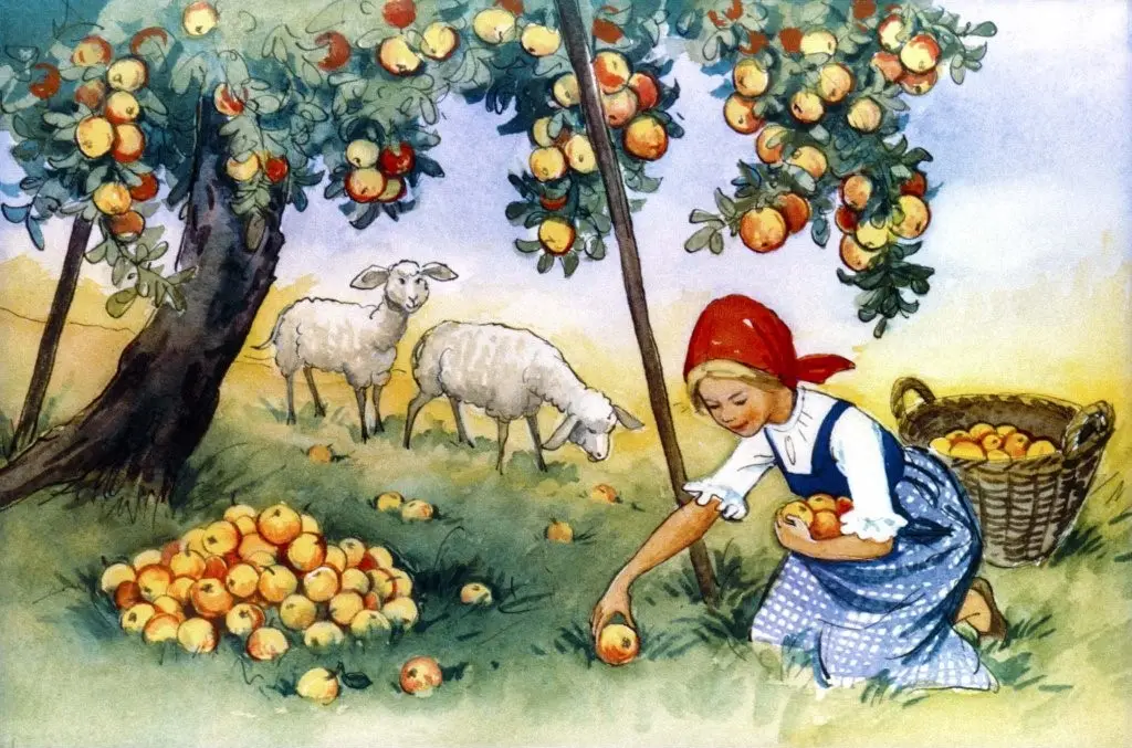 O fată care statea langa casuta unei batrane