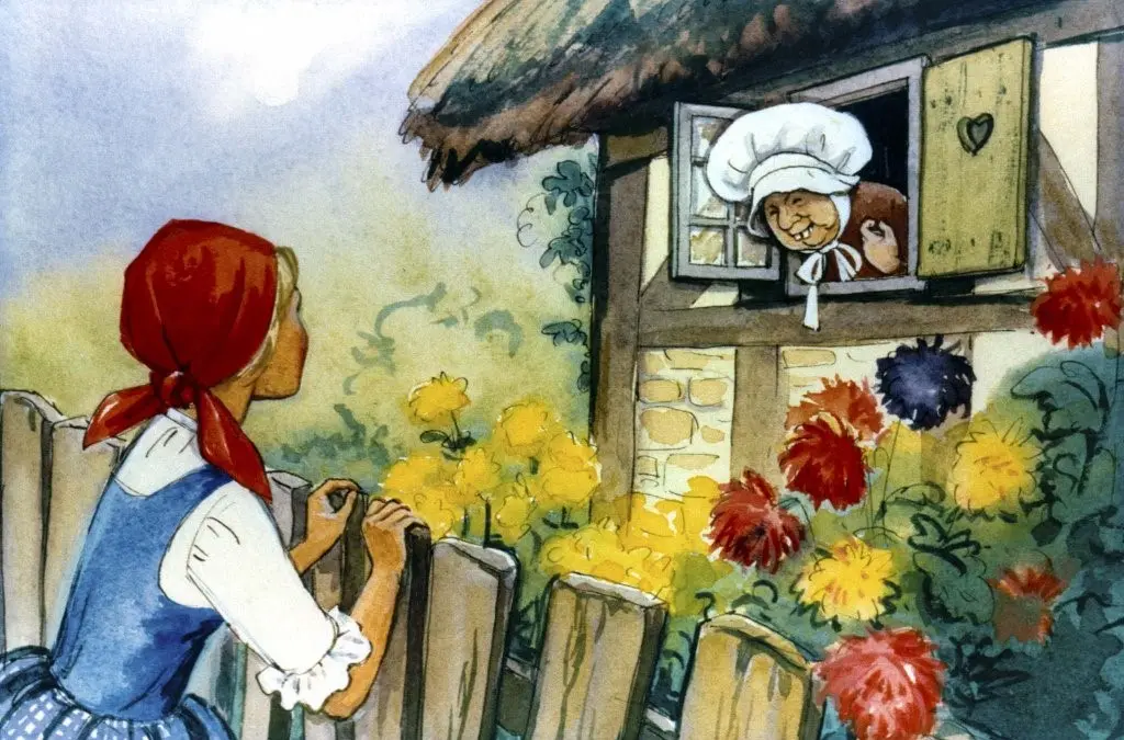 O fată care scuturand o saltea care aducea ninsoare