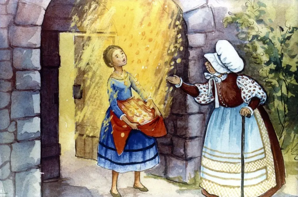 O fată care se intorcea la casa ei rustica