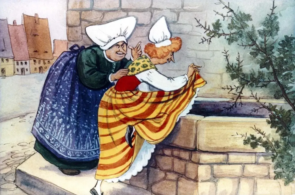 O fată roscata care trecea pe langa un cuptor