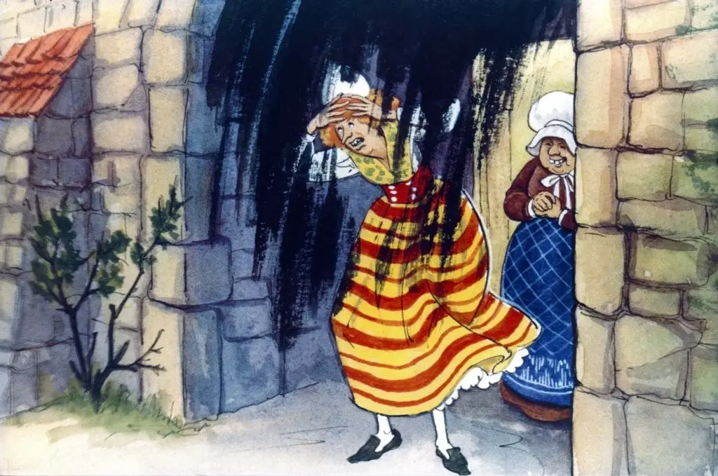 O fată roscata murdara cu smoala