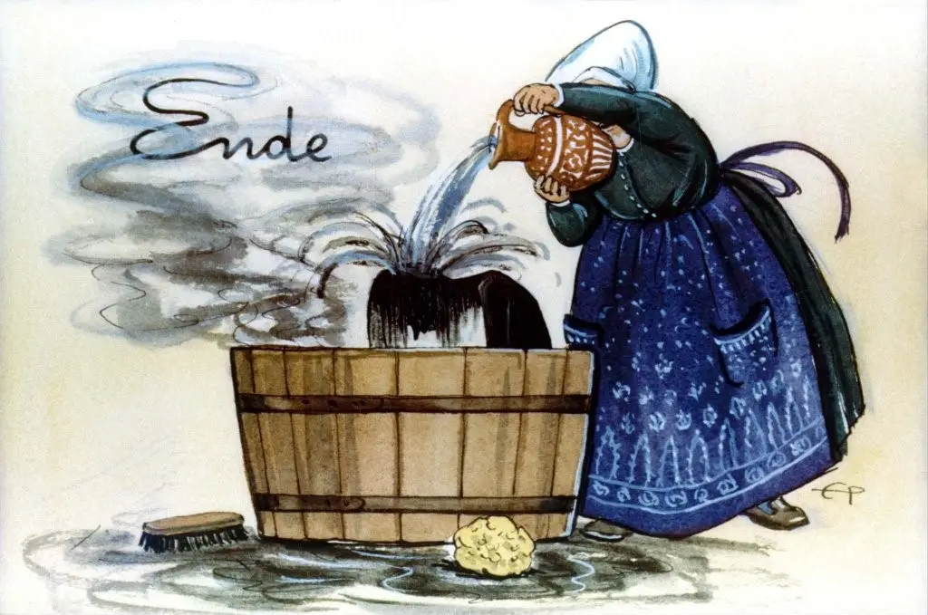 Basmul Doamna Hulda de Fratii Grimm