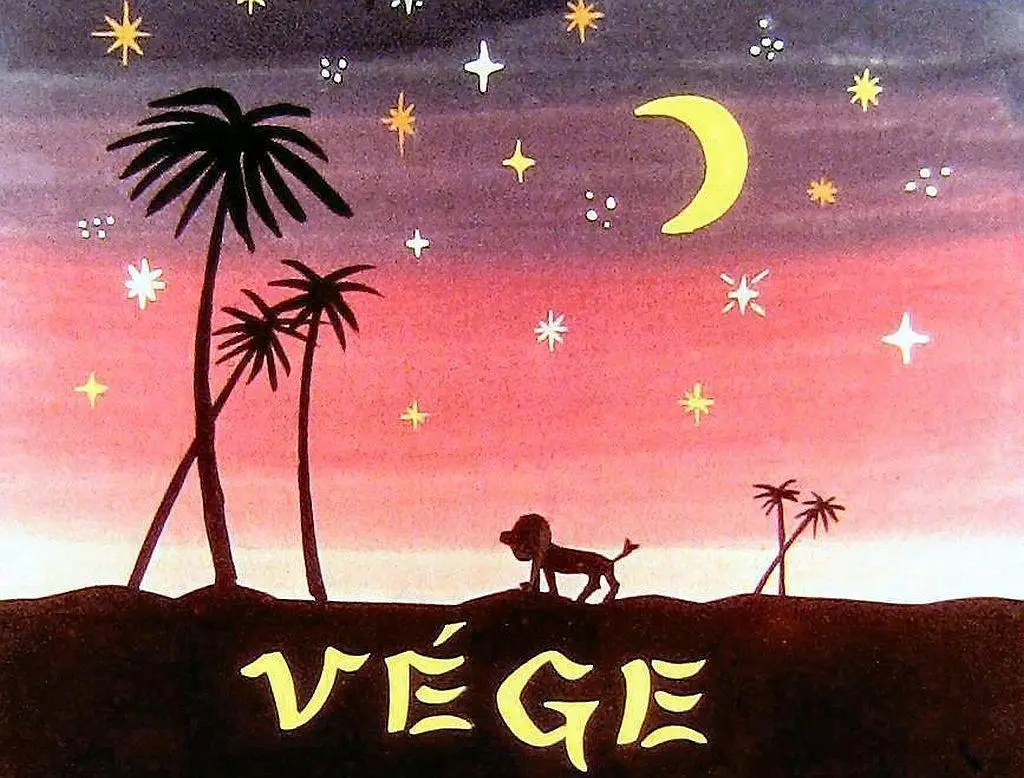 Imagine artistică cu siluete de palmieri, un leu și un cer plin de stele, simbolizând finalul unei povești.