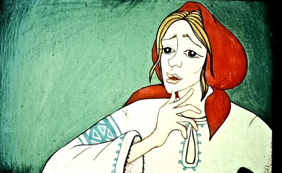 Ilustrație colorată cu o femeie zâmbitoare care vorbește, cu text în partea de jos.