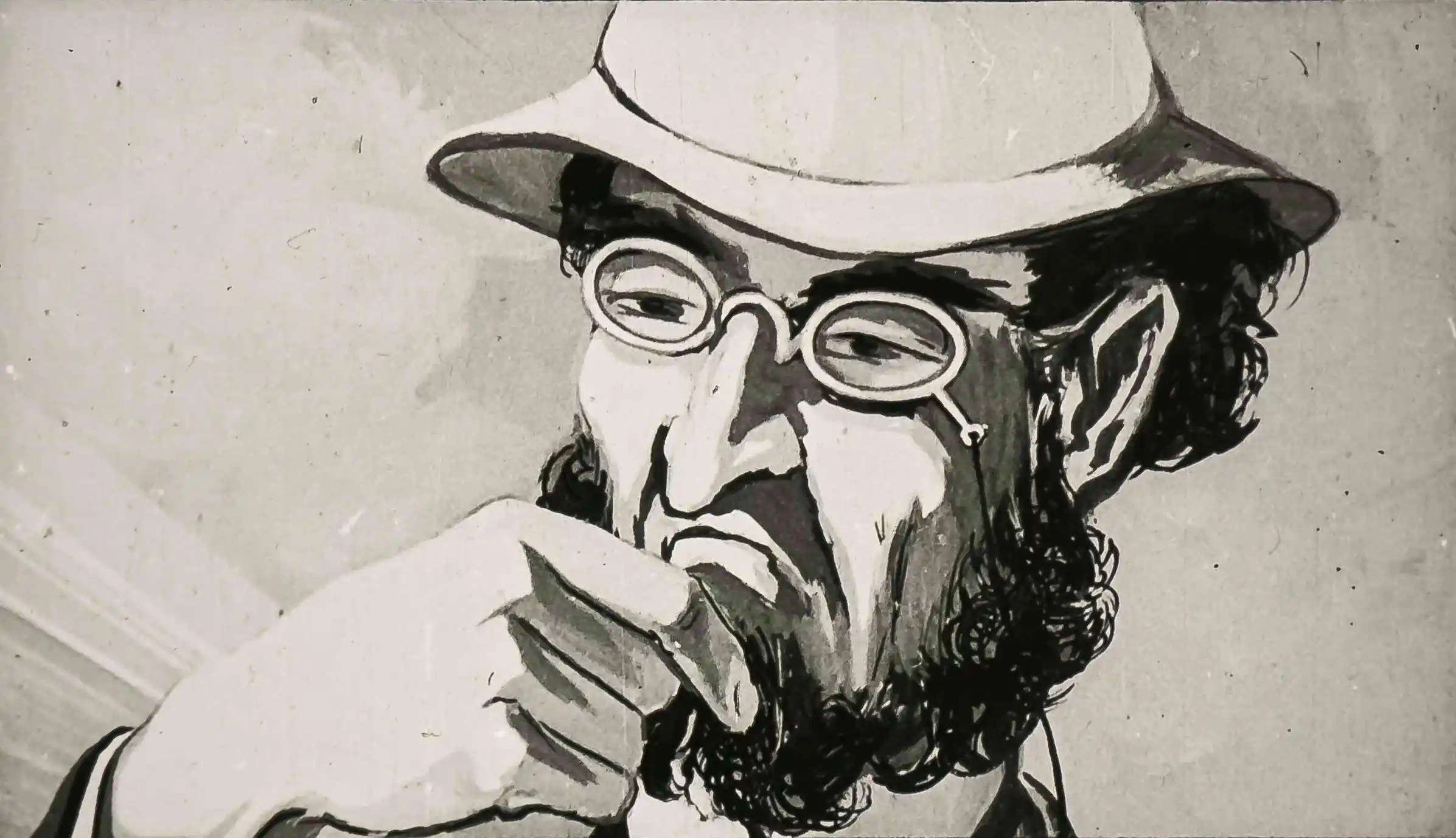 Imagine in care un bărbat cu ochelari și pălărie își pune degetul la bărbie, reflectând la un plan legat de arestarea unei persoane.