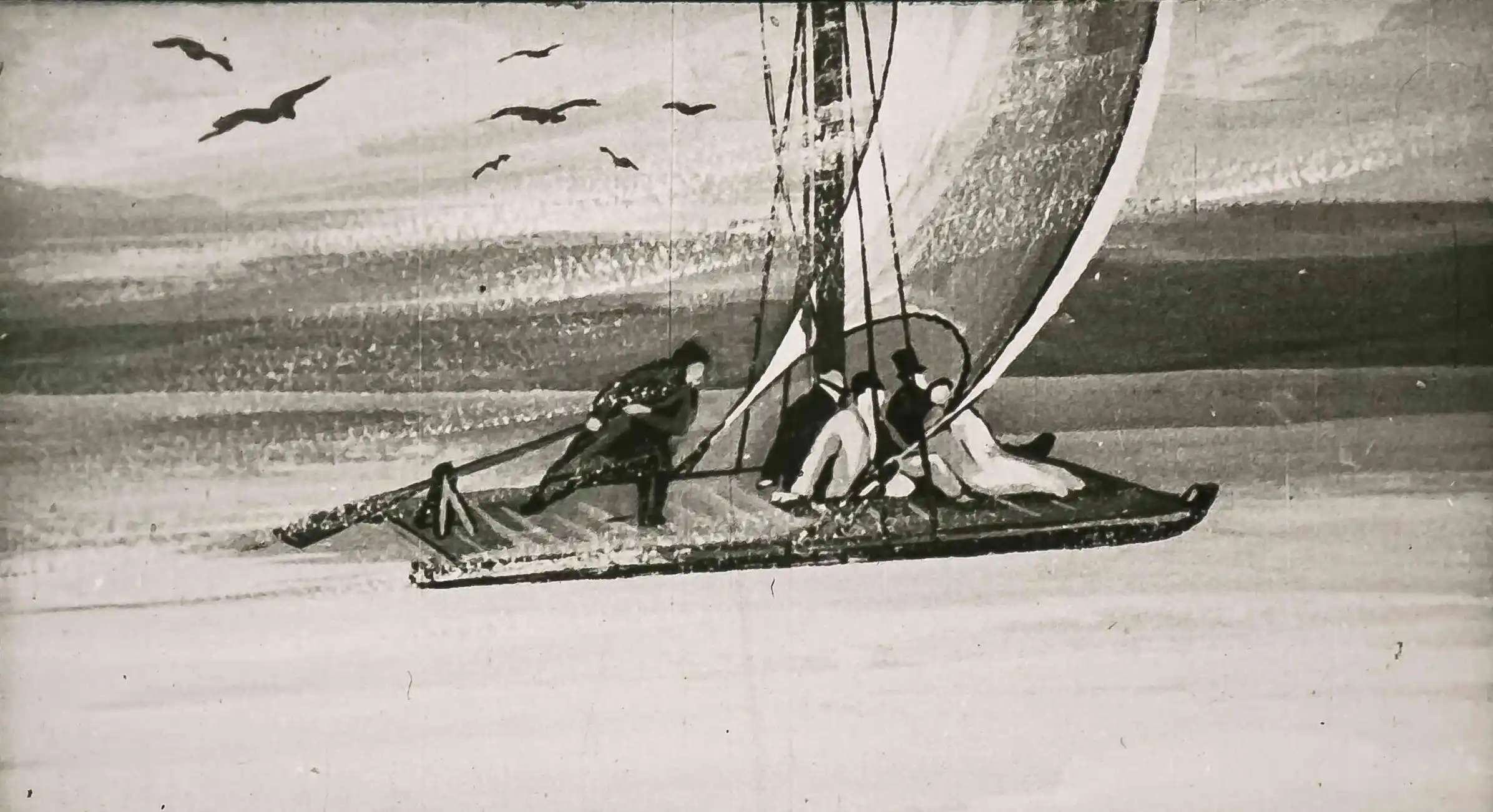 Textul descrie o idee creativă de călătorie într-o sanie cu pânze și tren către New York.