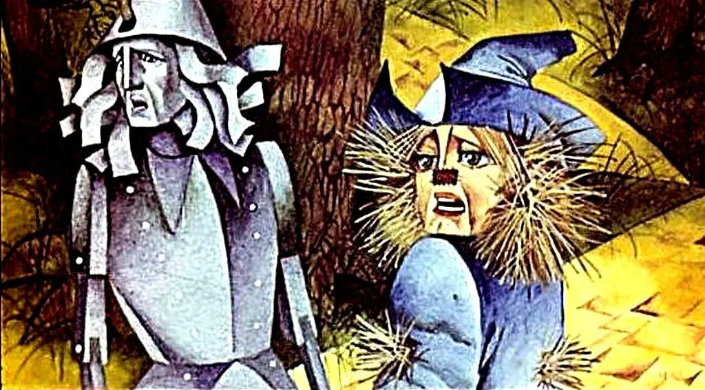 Imagine ilustrând o scenă dintr-o poveste, cu personaje care discută despre o tragedie care s-a întâmplat.