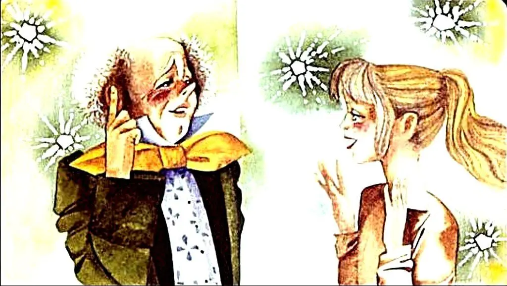 Ilustrație colorată cu un personaj căutând o poțiune magică, sugerând teme de învățare și descoperire în știință.