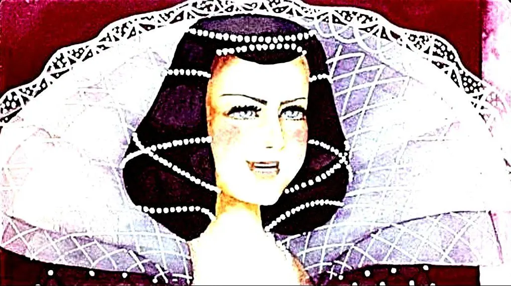 Ilustrație artistică cu personaje dintr-o poveste, în mijlocul unei scene fantastice.